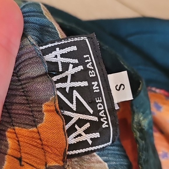 Aysha Bali Linen Rayon Blend Boho Maxi Skirt, Small - Picture 9 of 14